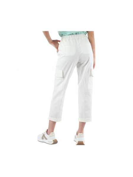 Pantalones cargo de algodón Peserico blanco