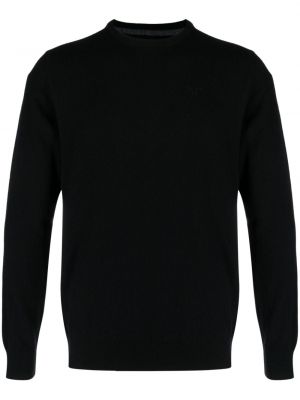 Volneni pulover Barbour črna