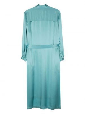 Satynowa sukienka Semicouture niebieska