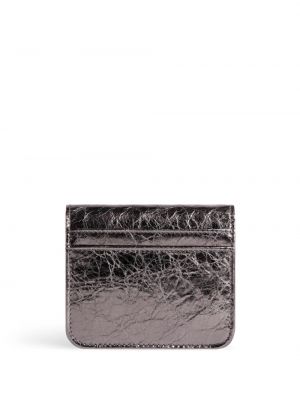 Kožená peněženka Balenciaga šedá