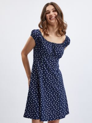 Sukienka w grochy Orsay niebieska