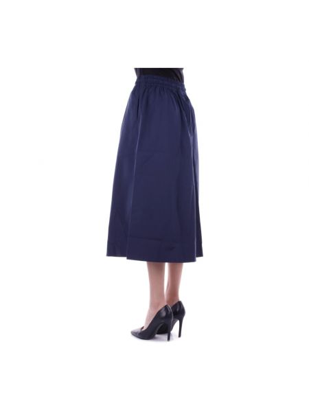 Falda midi con bolsillos New Balance azul