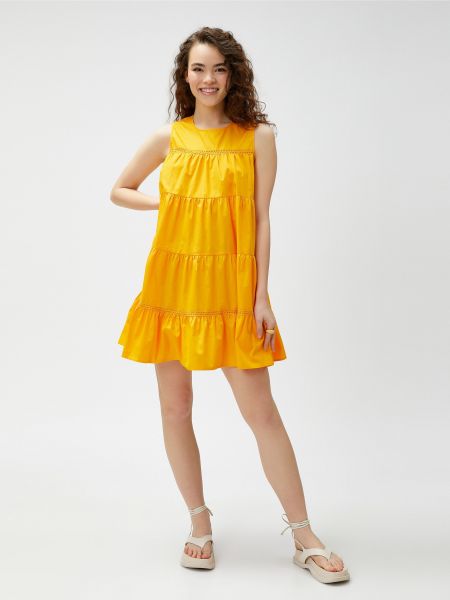 Платье мини Koton оранжевое