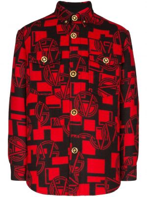 Camisa con botones Versace rojo