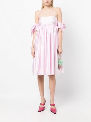 Oversized šaty s mašlí Vivetta růžové