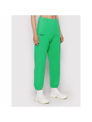 Pantaloni sport Replay verde