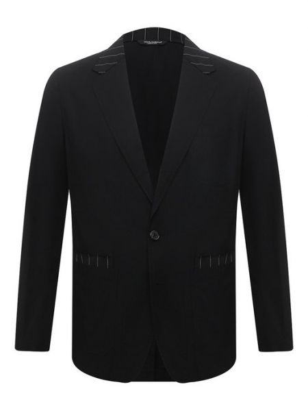 Хлопковый шерстяной пиджак Dolce & Gabbana