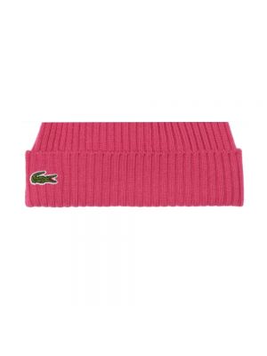 Sombrero de lana Lacoste rosa