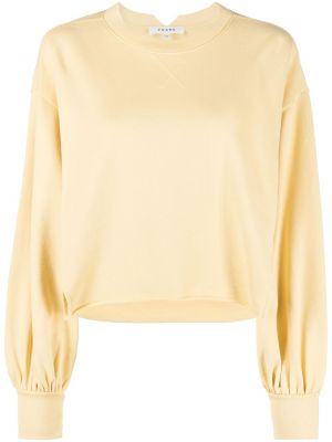 Sweatshirt aus baumwoll mit rundem ausschnitt Frame gelb