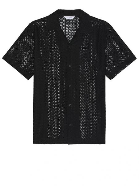 Camicia di cotone di pizzo Saturdays Nyc nero