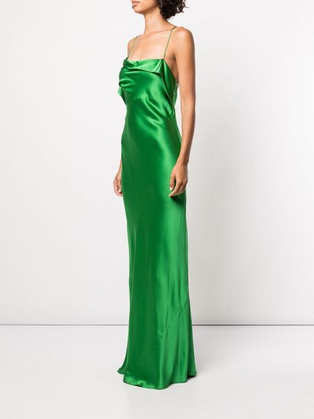 Jedwabna sukienka wieczorowa Michelle Mason zielona