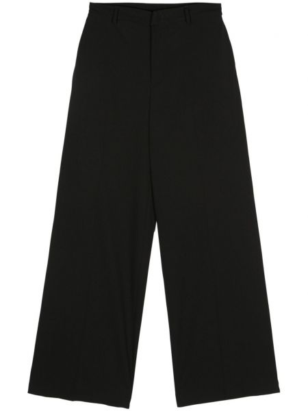 Pantalon avec pli marqué en satin Pt Torino noir