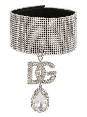 Křišťálový náhrdelník Dolce & Gabbana stříbrný