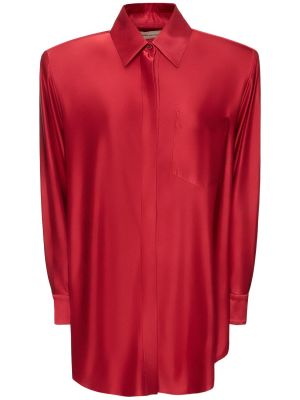 Robe chemise en jersey Alexandre Vauthier rouge