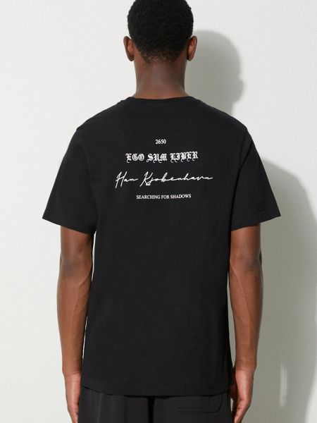 Bavlněné tričko Han Kjøbenhavn černé
