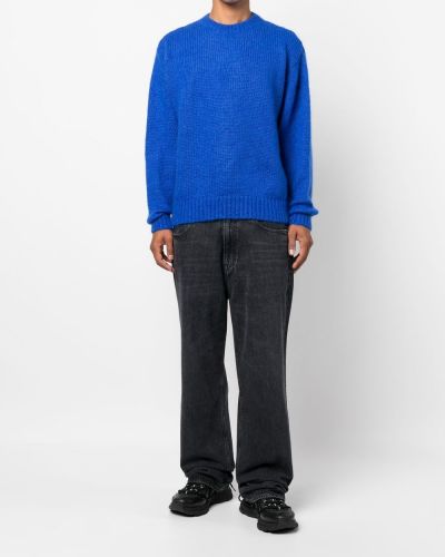 Mohair oversize woll pullover Represent blau