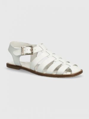 Kožne sandale Barbour bijela