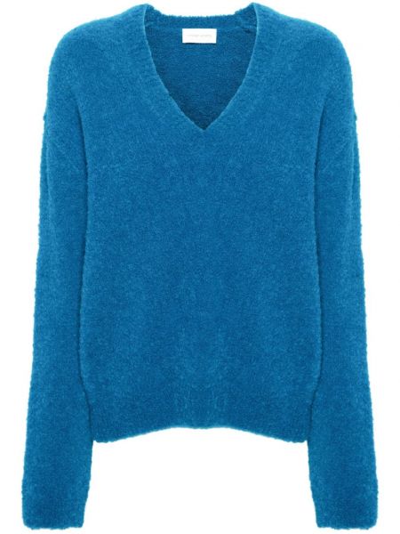 Fleecový svetr s výstřihem do v Christian Wijnants modrý