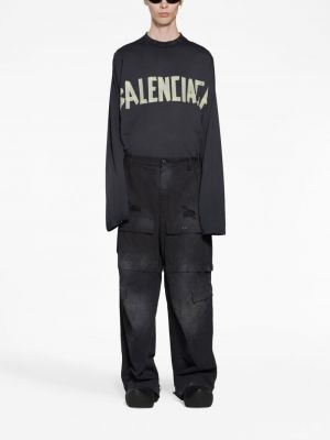 „cargo“ stiliaus kelnės su nubrozdinimais Balenciaga juoda
