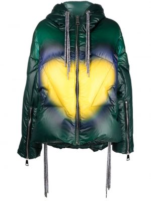 Gradienta krāsas dūnu jaka ar kapuci Khrisjoy