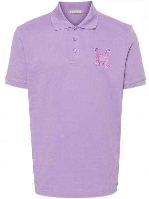Polo majica Moncler vijolična