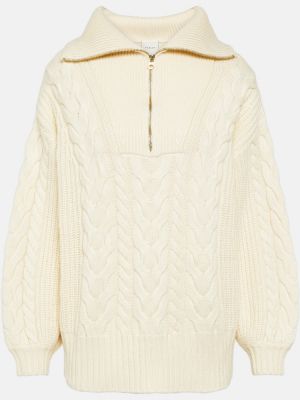 Пуловер с цип Varley бяло