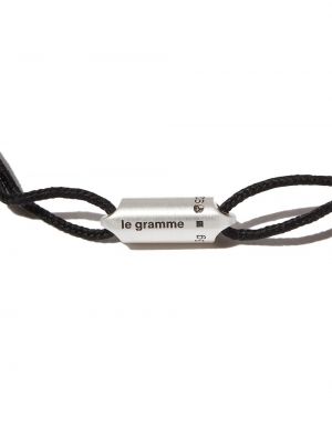 Cord armband Le Gramme silber