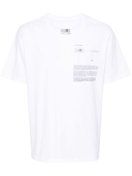 Puuvillased t-särk Mm6 Maison Margiela valge