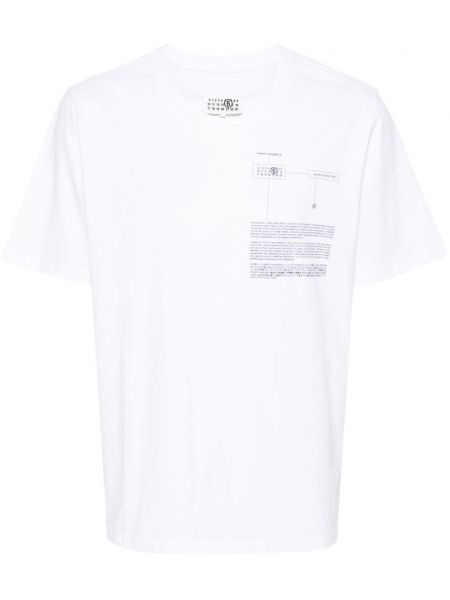 Tricou din bumbac Mm6 Maison Margiela alb