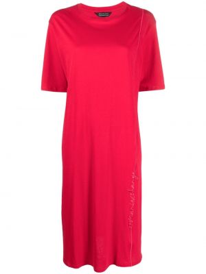 Šaty s výšivkou Armani Exchange červená