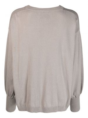Bluse mit v-ausschnitt Nude grau