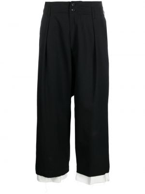 Černé plisované kalhoty Sulvam