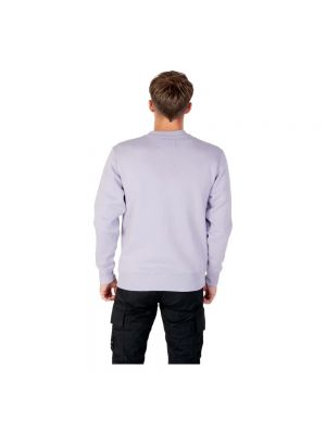 Bluza z kapturem z długim rękawem Calvin Klein Jeans fioletowa