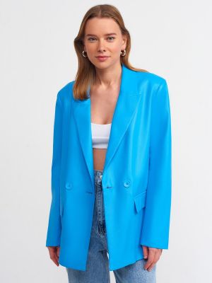 Kožená bunda z imitace kůže Dilvin modrá