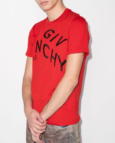 Camiseta con bordado Givenchy rojo