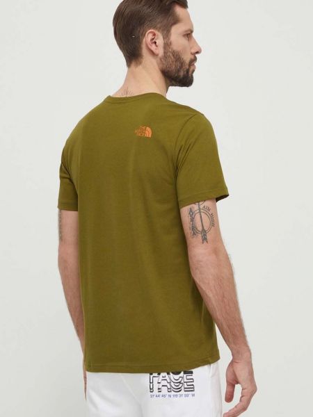 Tricou din bumbac The North Face verde