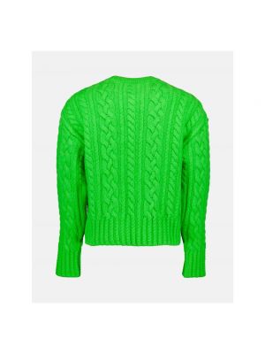 Suéter de punto de tela jersey Ami Paris verde
