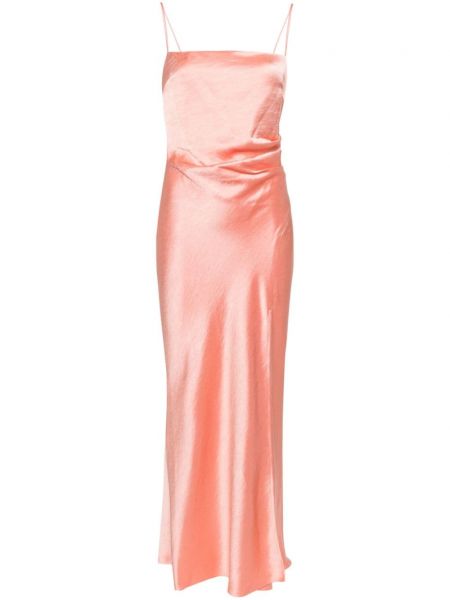 Сатенена вечерна рокля Bec + Bridge розово