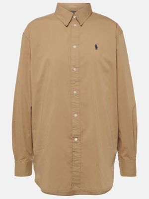 Camicia di cotone Polo Ralph Lauren beige