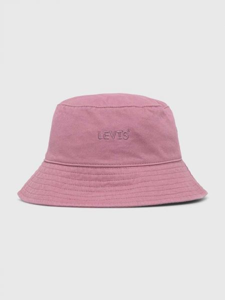 Różowy kapelusz bawełniany Levi's