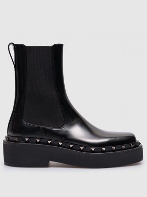 Черные кожаные ботинки челси Valentino