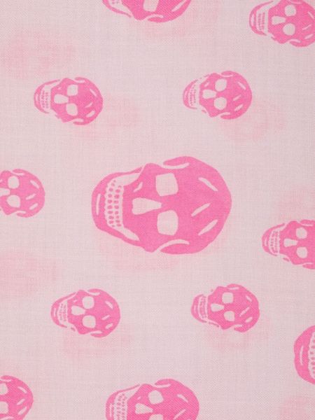 Schal mit print Alexander Mcqueen pink