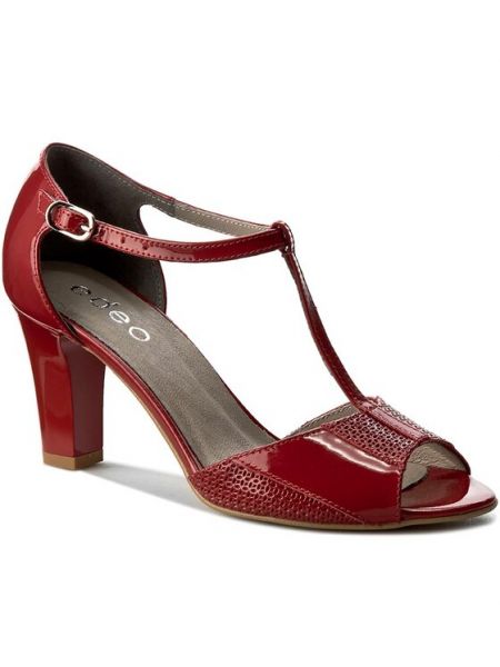 Sandały Edeo czerwone