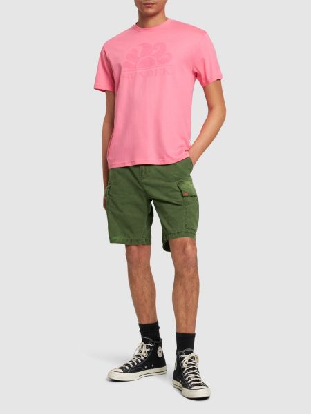 Džerzej bavlnené tričko s potlačou Sundek ružová
