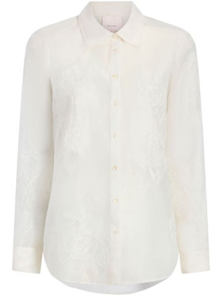 Košulja s cvjetnim printom Cinq A Sept bijela
