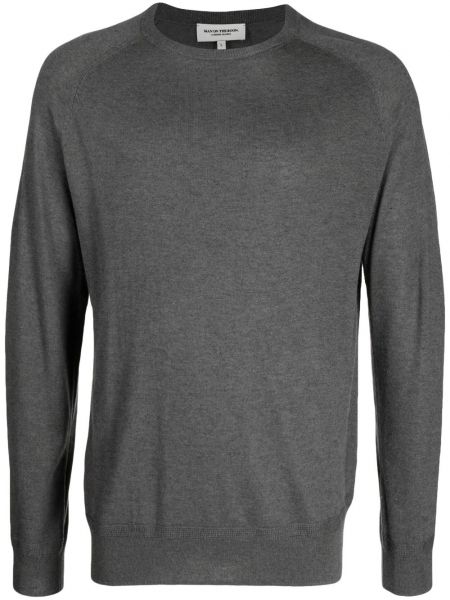 Pletený sveter s okrúhlym výstrihom Man On The Boon. sivá