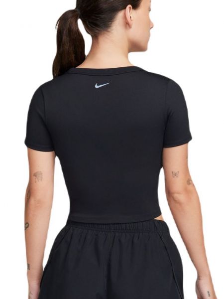 Приталена майка з коротким рукавом Nike чорна
