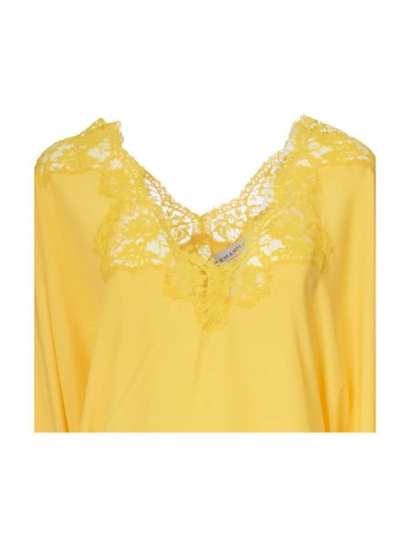 Camisa de algodón Ermanno Scervino amarillo
