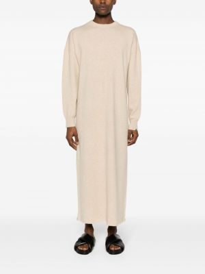 Robe longue en cachemire en tricot Extreme Cashmere beige