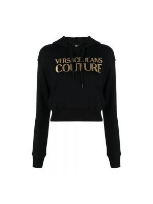 Bluza z kapturem polarowa Versace Jeans Couture czarna